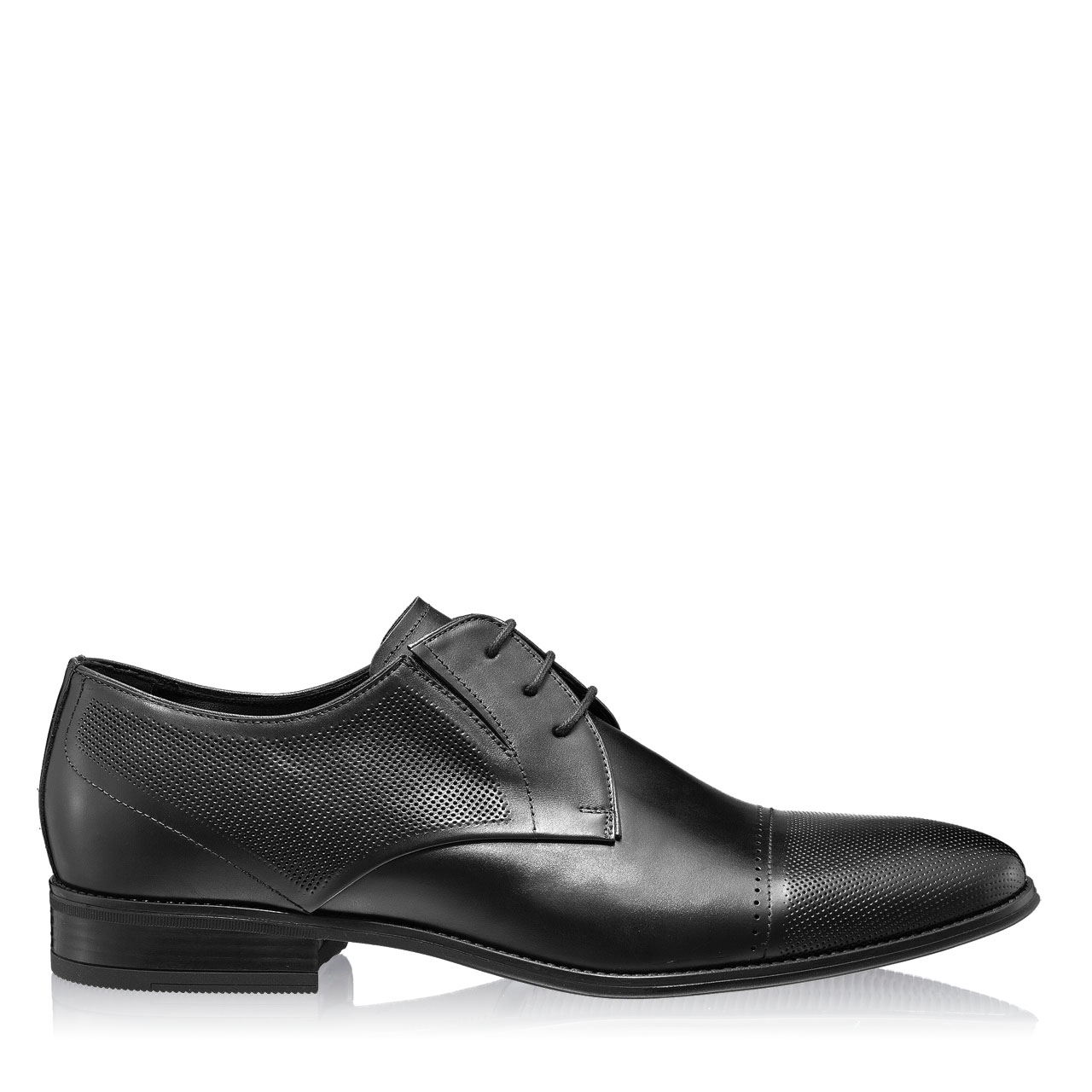 Imagine Pantofi Eleganti Barbati 6856 Vitello Foro Negru