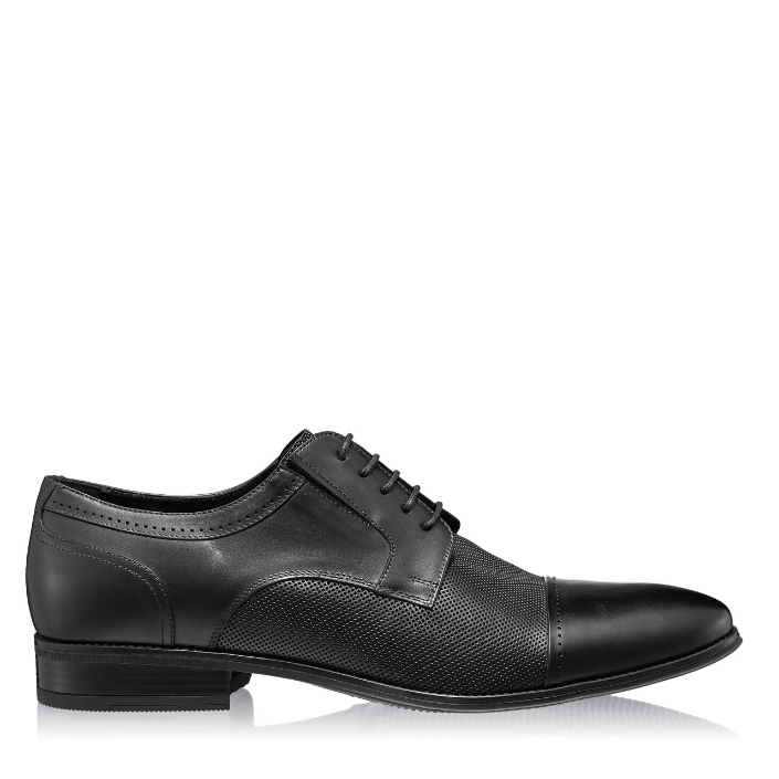 Imagine Pantofi Eleganti Barbati 6858 Vitello Foro Negru