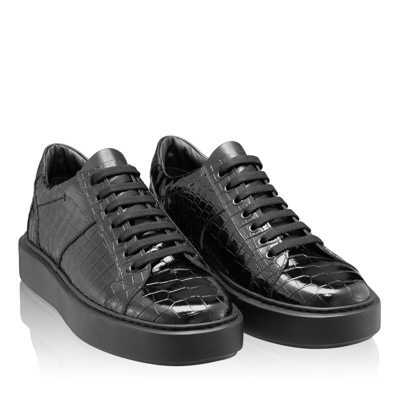 Pantofi Sport Barbati 6897 Croco Negru