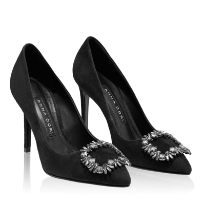 Pantofi Eleganti Dama 6097 Camoscio Negru