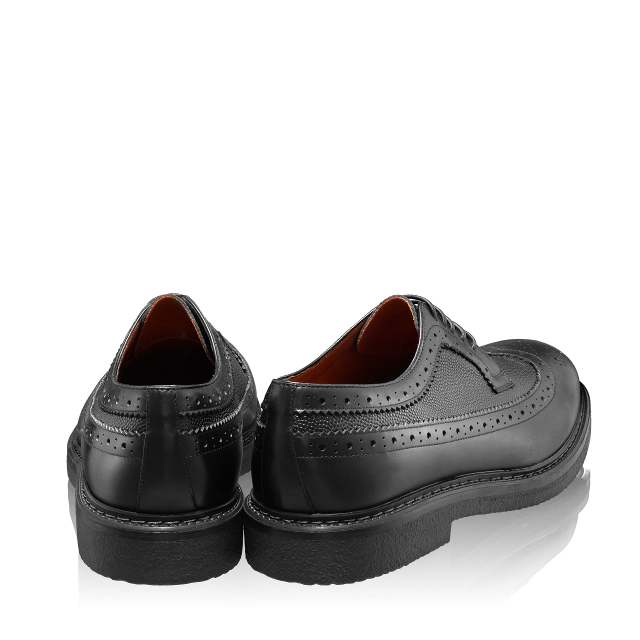 Imagine Pantofi Casual Bărbați 7051 Vitello + Stamp Negru