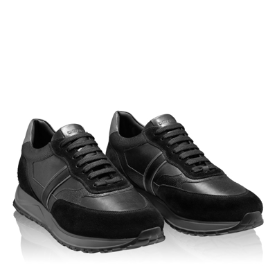 Pantofi Sport Barbati 6884 Vitello + Crosta Negru