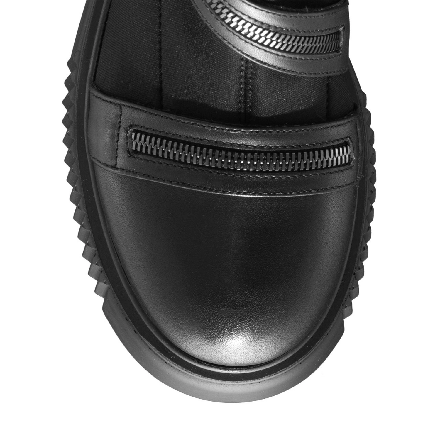 Picture of Women Leather Boots 7131 Vitello+Stretch Black