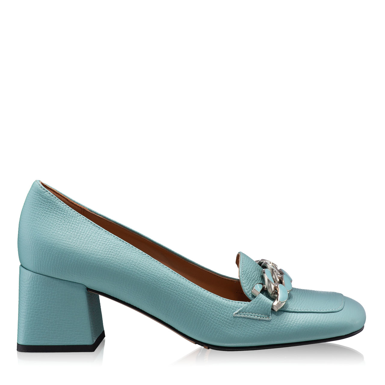 Imagine Pantofi Eleganti Dama 6103 Vitello Stamp Turquoise