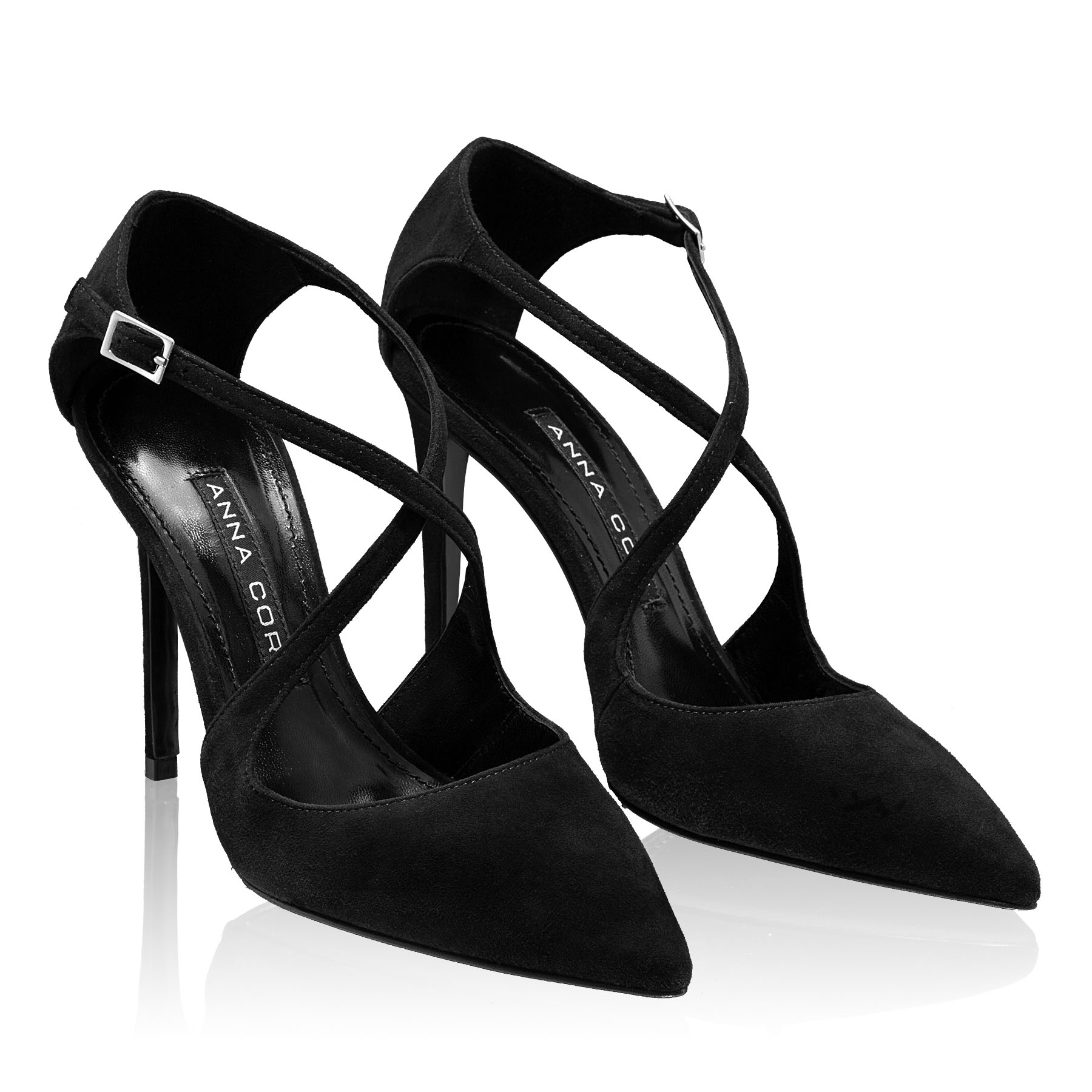 Imagine Pantofi Eleganti Dama 5681 Camoscio Negru