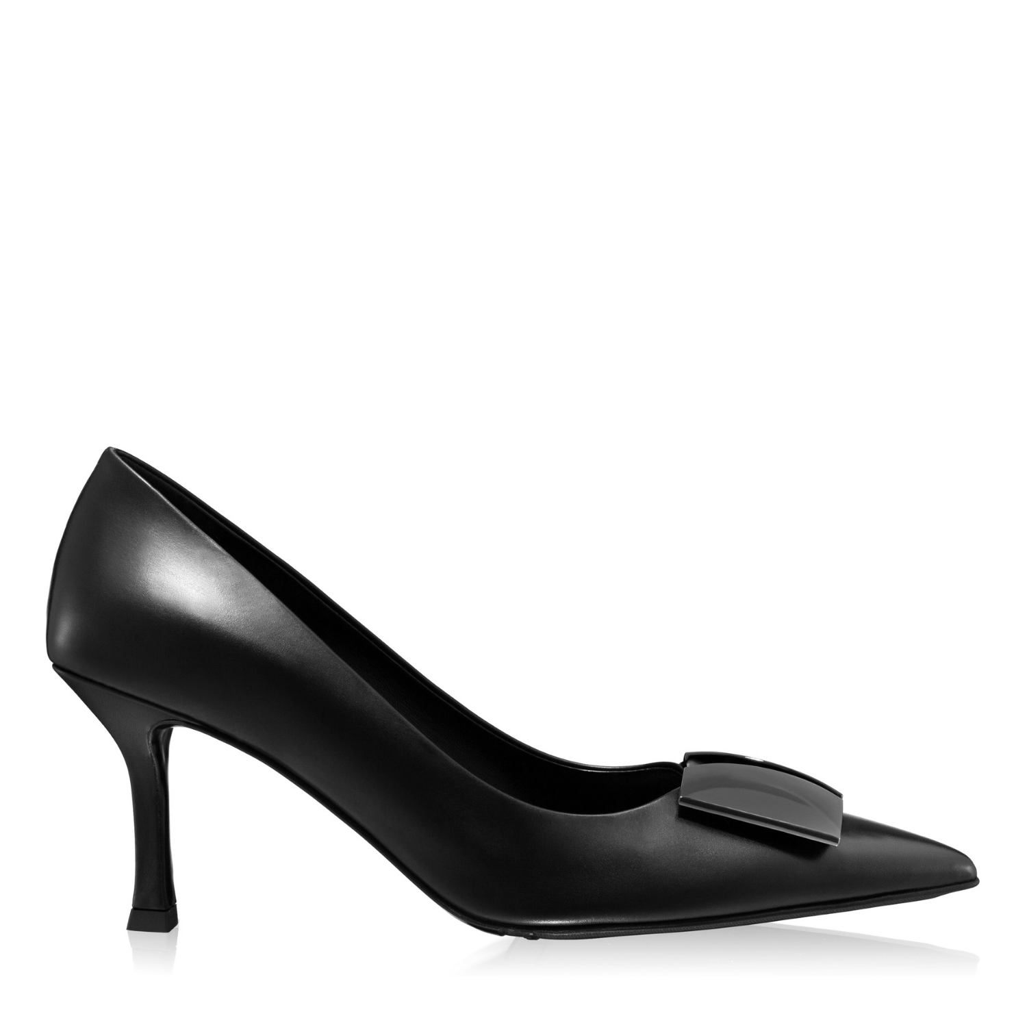 Picture of Mid-heel Leather Pumps 6149 Vitello Black