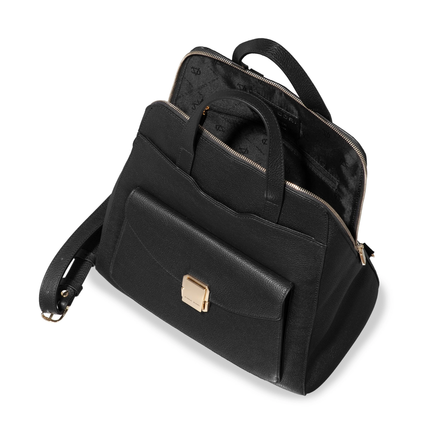 Picture of Women Leather Backpack BINDY BOTTALATO BLACK