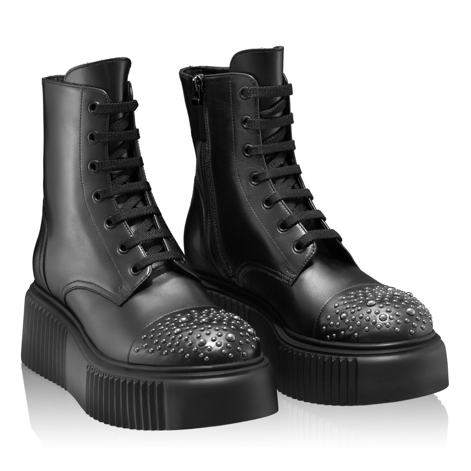 Picture of  Women Leather Casual Boots 7261 Vitello Black