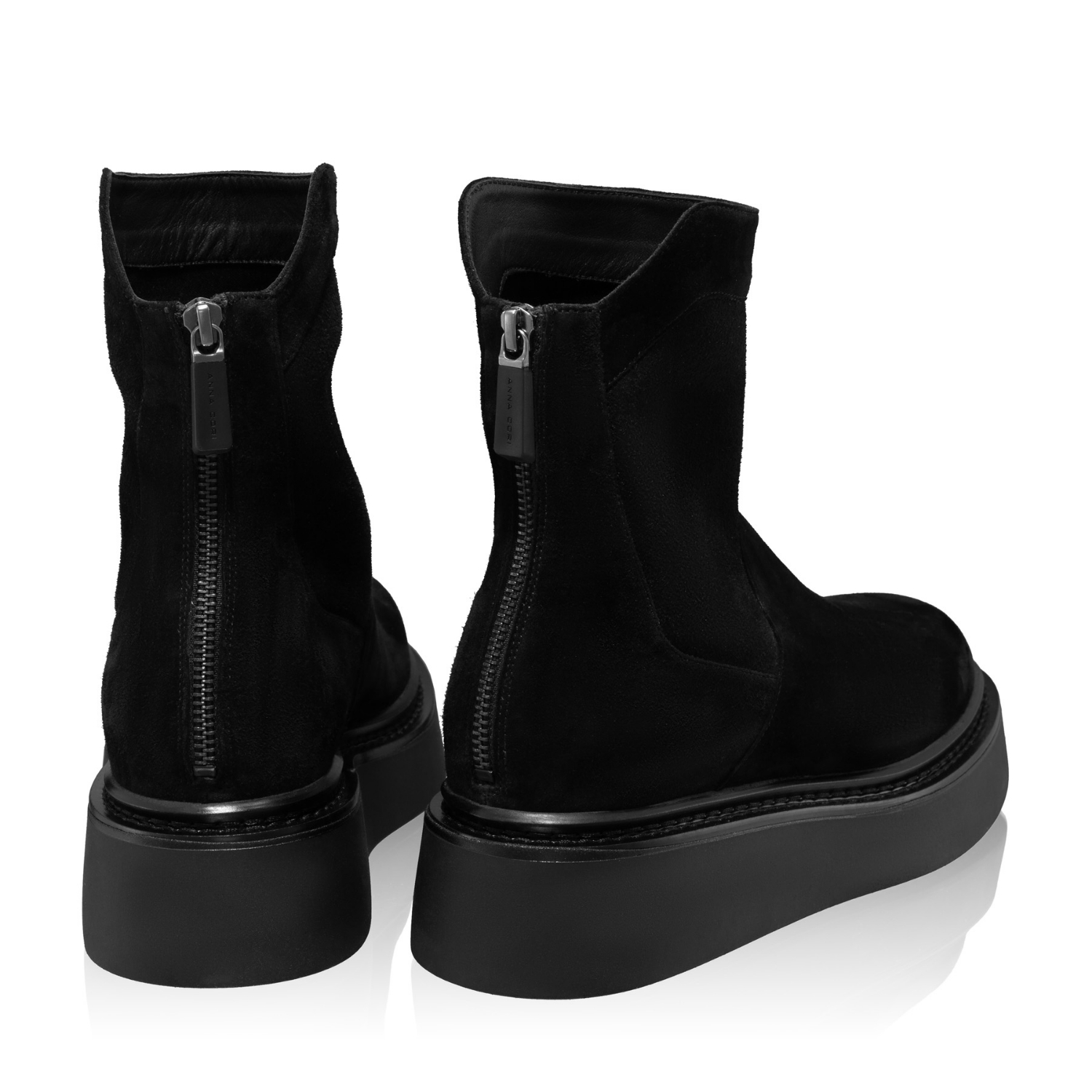 Picture of Women Suede Leather Boots 7936 Camoscio Black