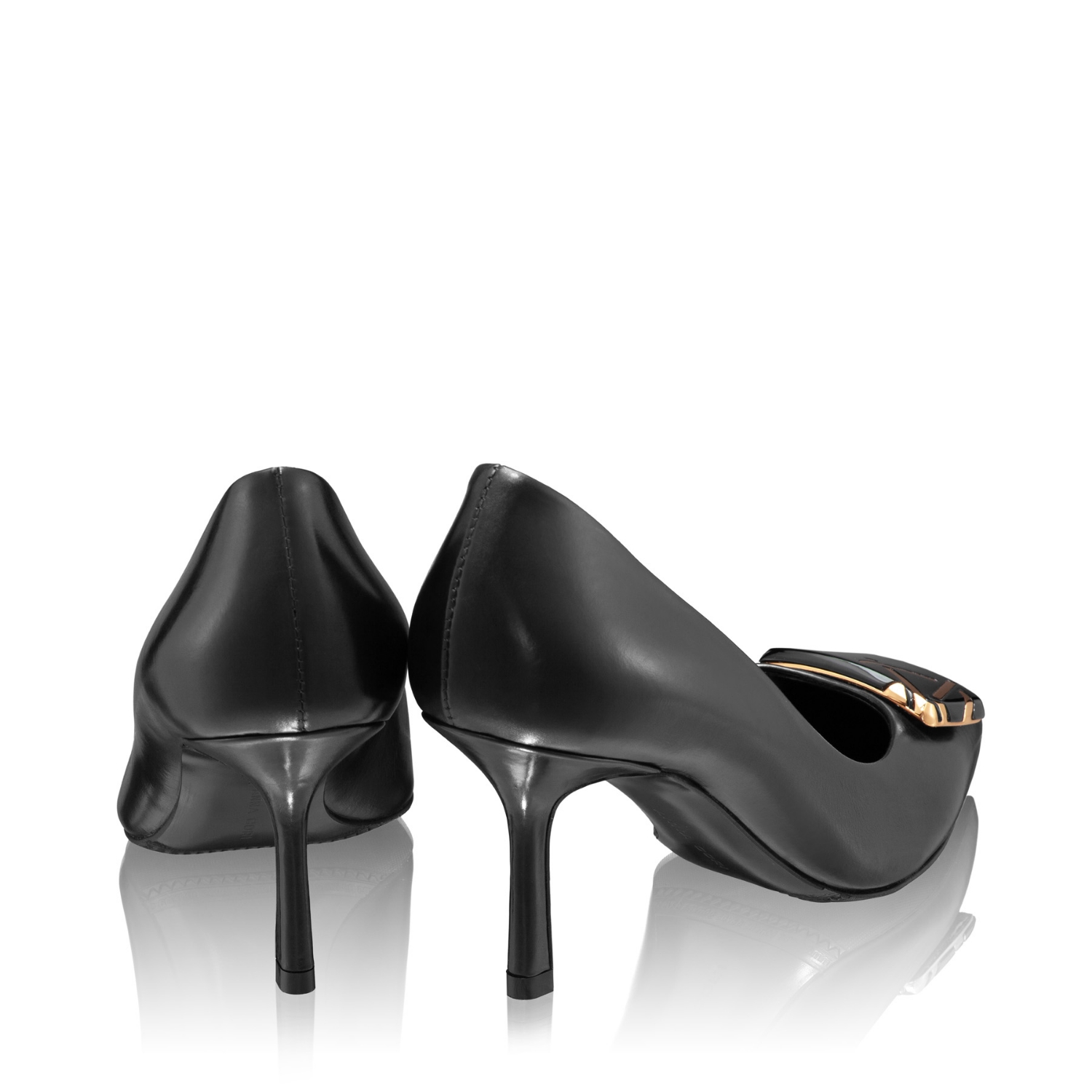 Picture of High-heel Pointed Toe Pumps 8010 Vitello Black
