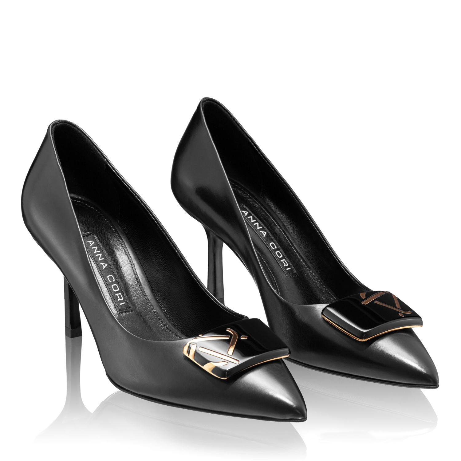 Picture of High-heel Pointed Toe Pumps 8010 Vitello Black