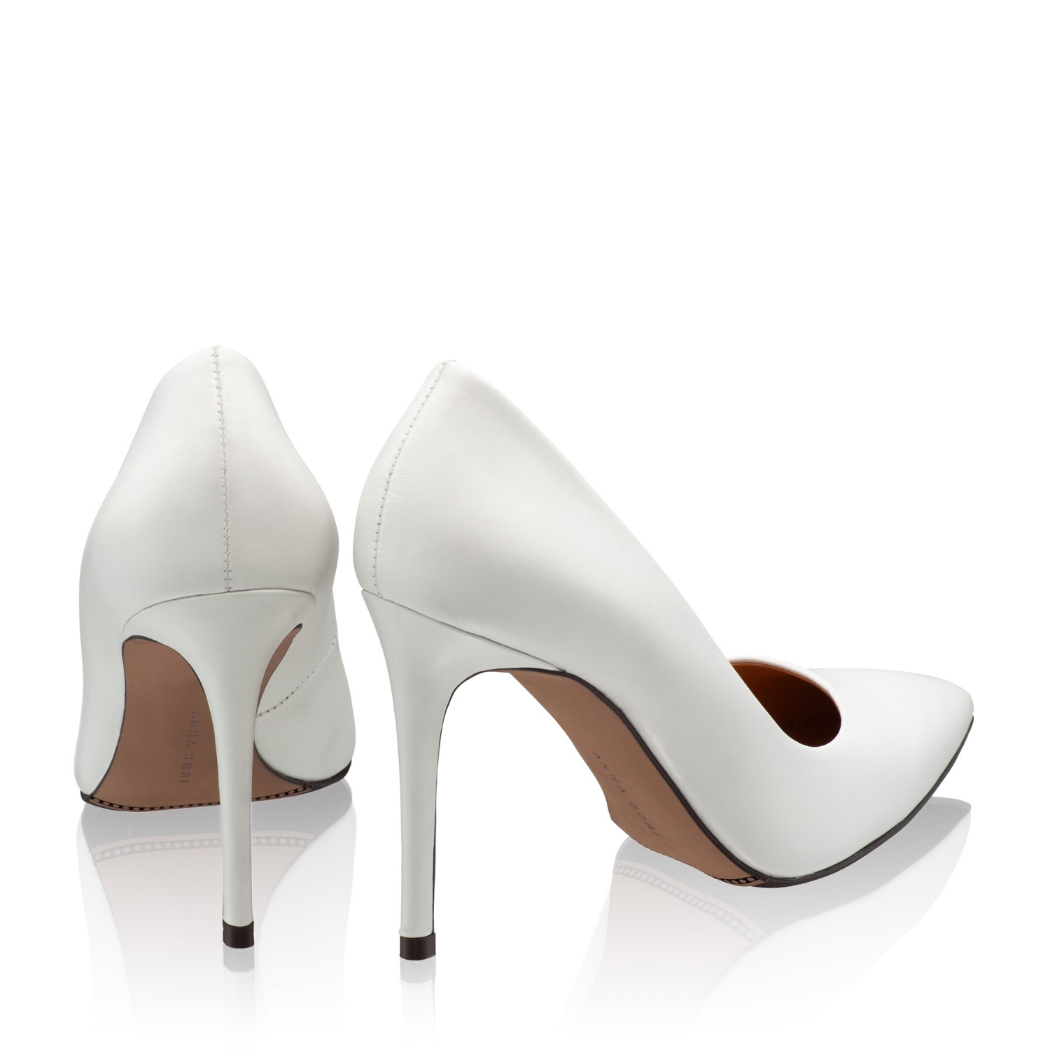 Picture of Mid-heel Pointed Toe Pumps 7868 Vitello Panna