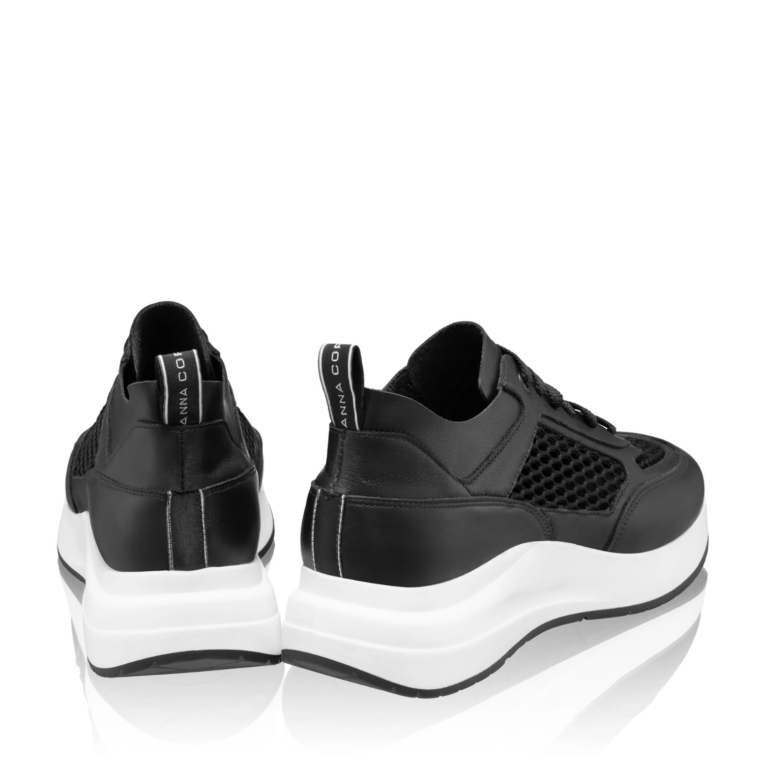 Снимка на Дамски спортни обувки 8132 Vitello+Rete Negru