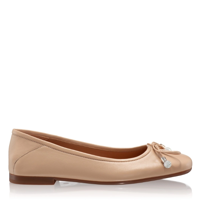 Imagine Women's Leather Ballerina Flats 8103 Nappa Nude