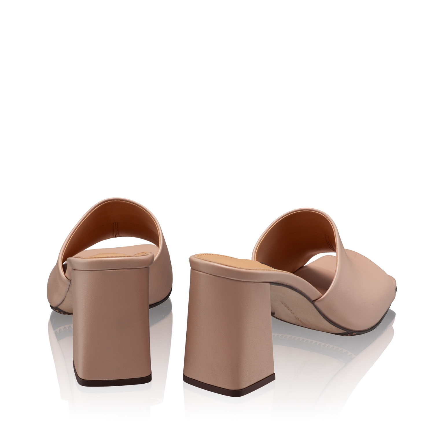 Picture of High-heel Leather Mules 7568 Vitello Nude