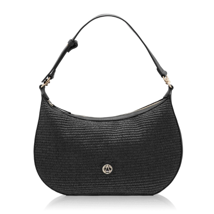 Arată detalii pentru Geanta dama de umar INGA 02 BOTT+RAFIA NEGRU Imagine Geanta dama de umar INGA 02 BOTT+RAFIA NEGRU
