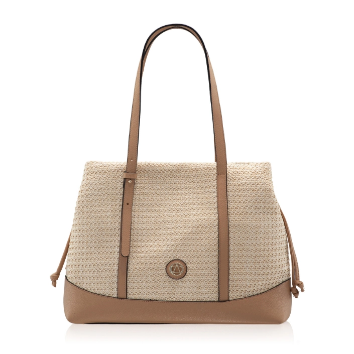 Arată detalii pentru Geanta de umar HARA 03 BOTT CAPP+RAFIA BEJ Imagine Geanta de umar HARA 03 BOTT CAPP+RAFIA BEJ