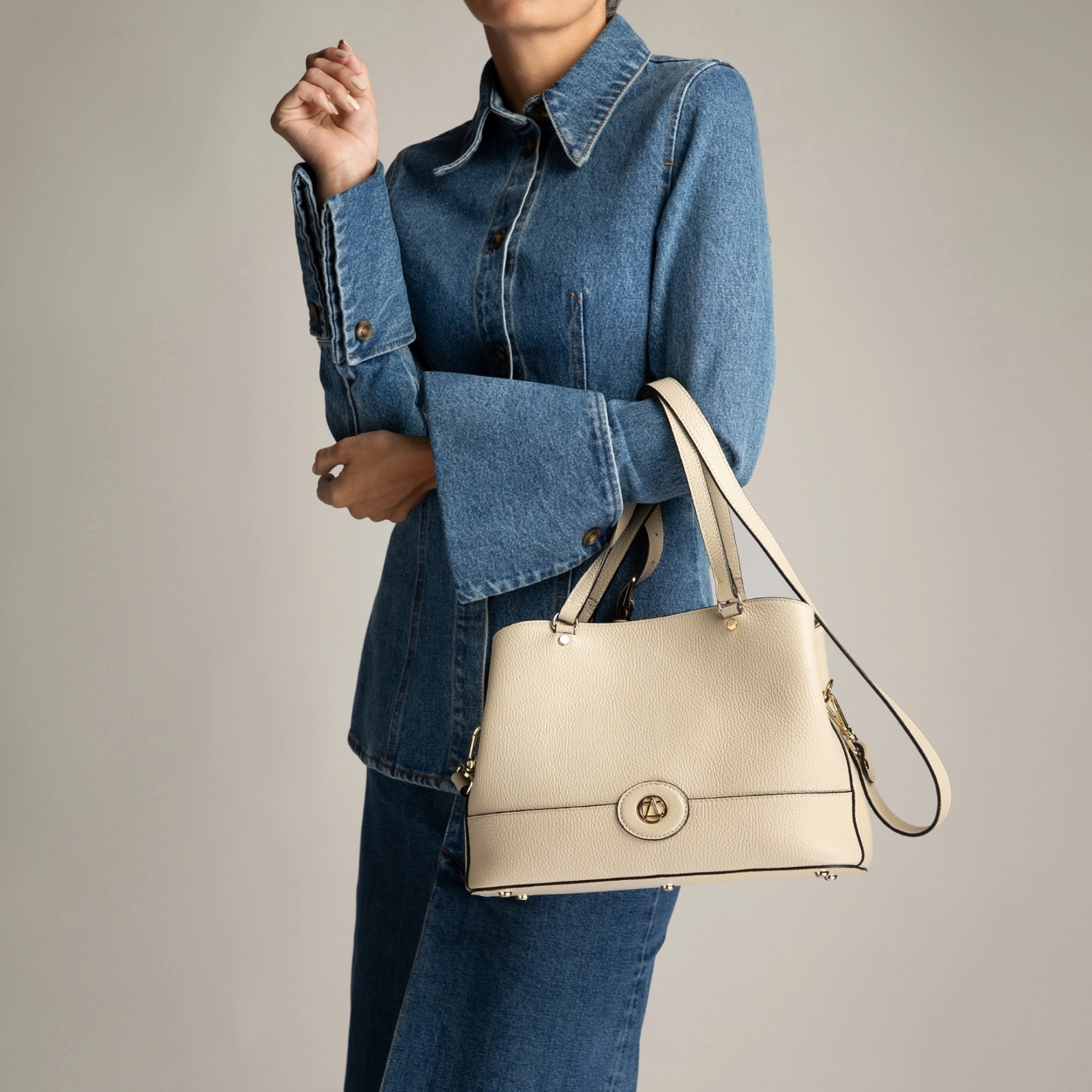 Imagine Geanta dama de Umar DUANA 02 BOTTALATO PANNA