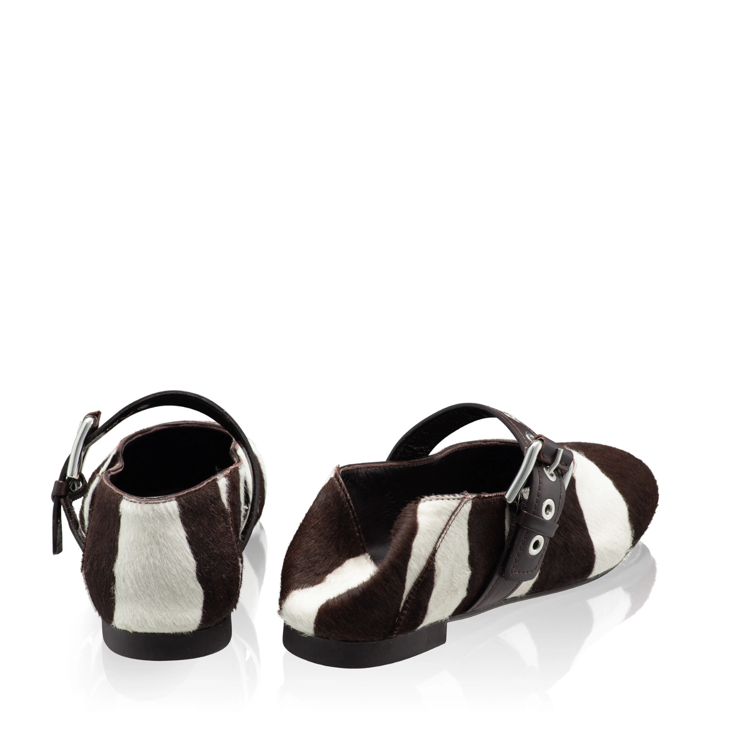 Imagine Balerini Dama 8173 Cavallino Zebra Alb+Maro