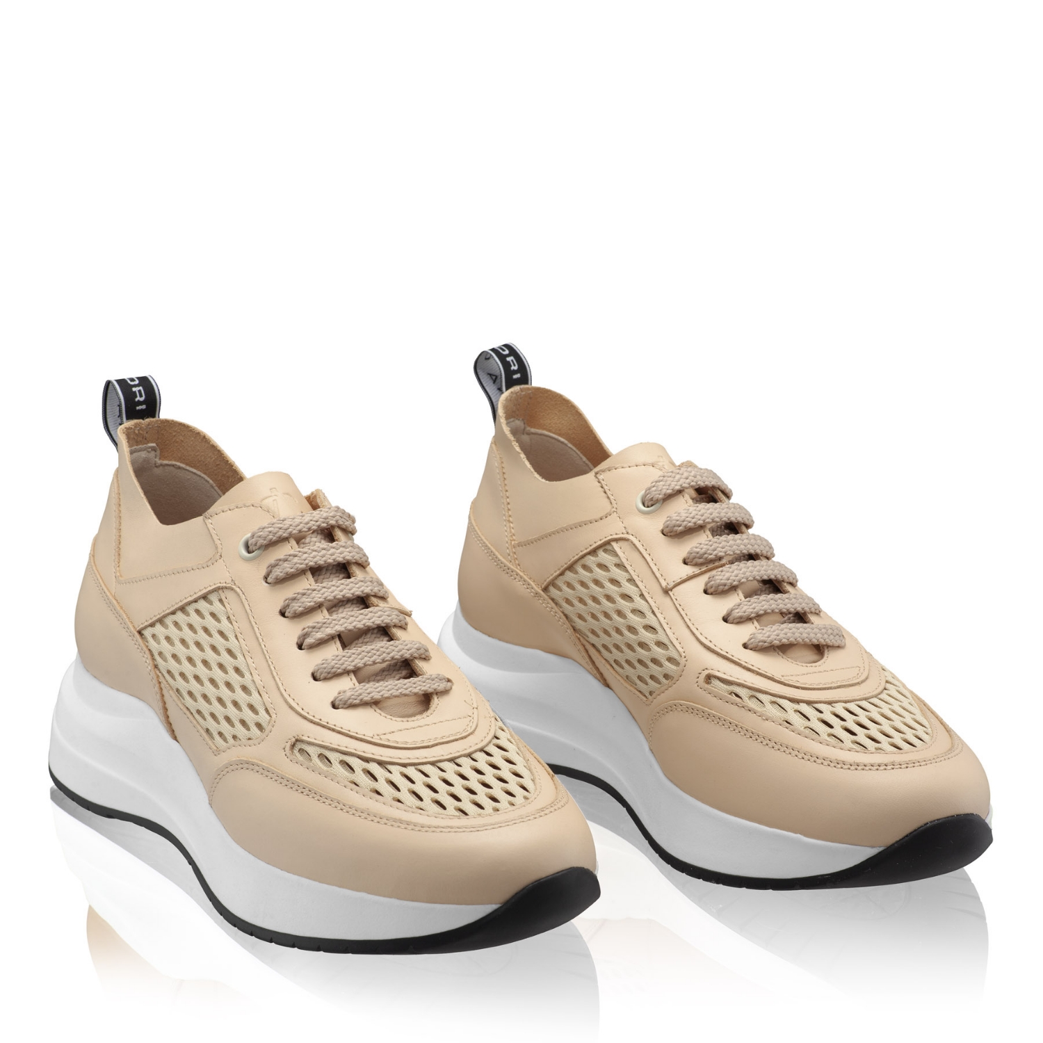 Picture of Women sport shoes 8132 Vitello+Beige Mesh 