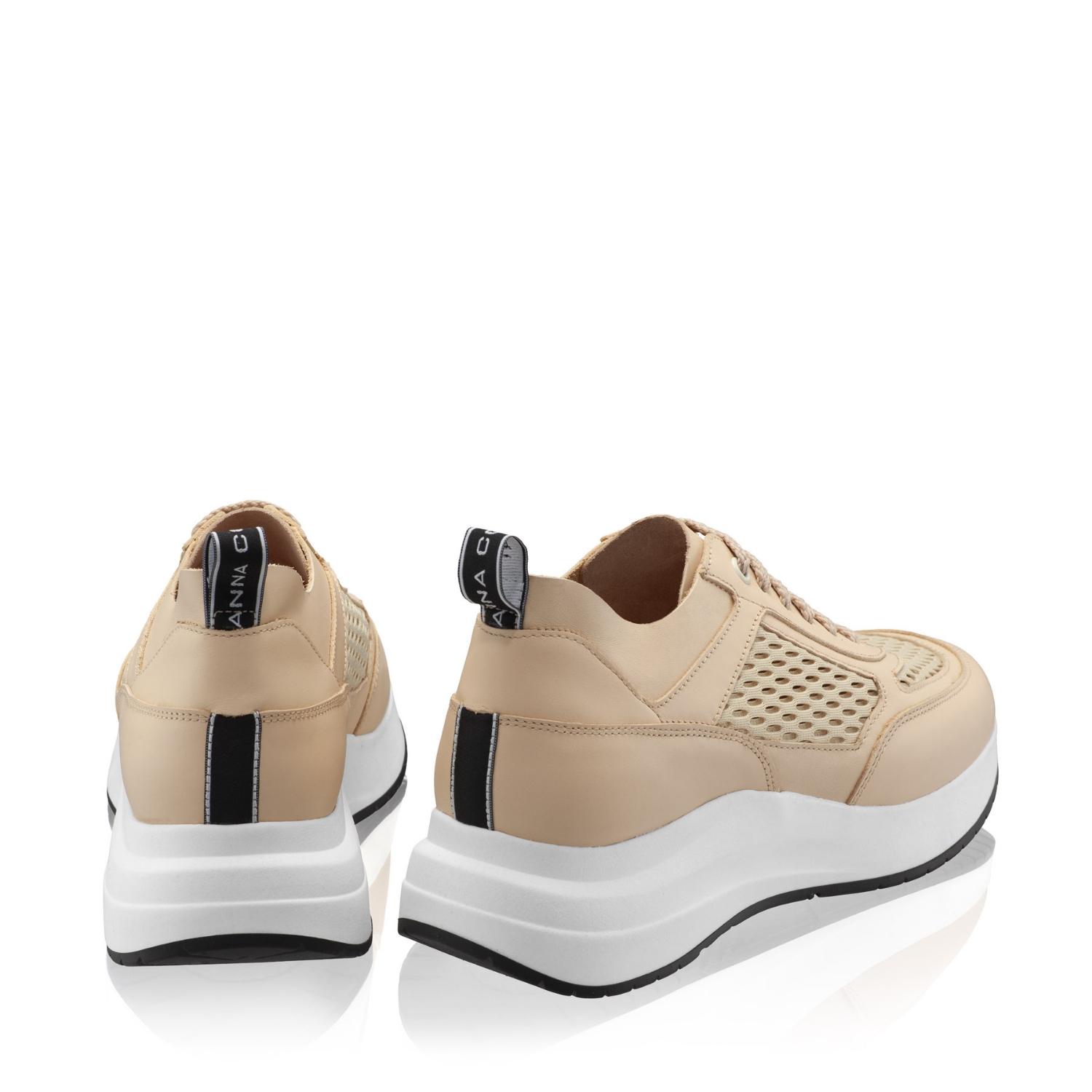 Picture of Women sport shoes 8132 Vitello+Beige Mesh 