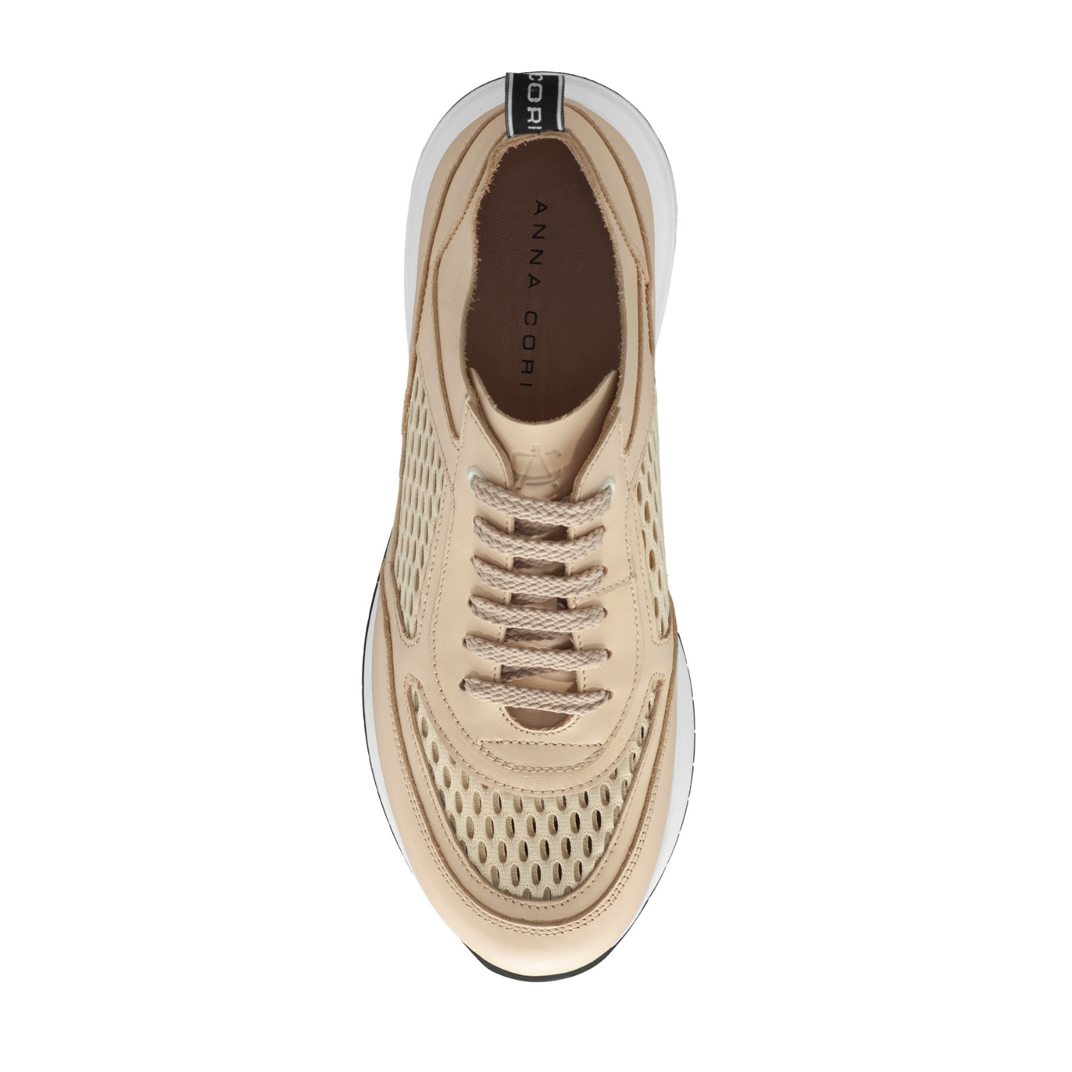 Picture of Women sport shoes 8132 Vitello+Beige Mesh 