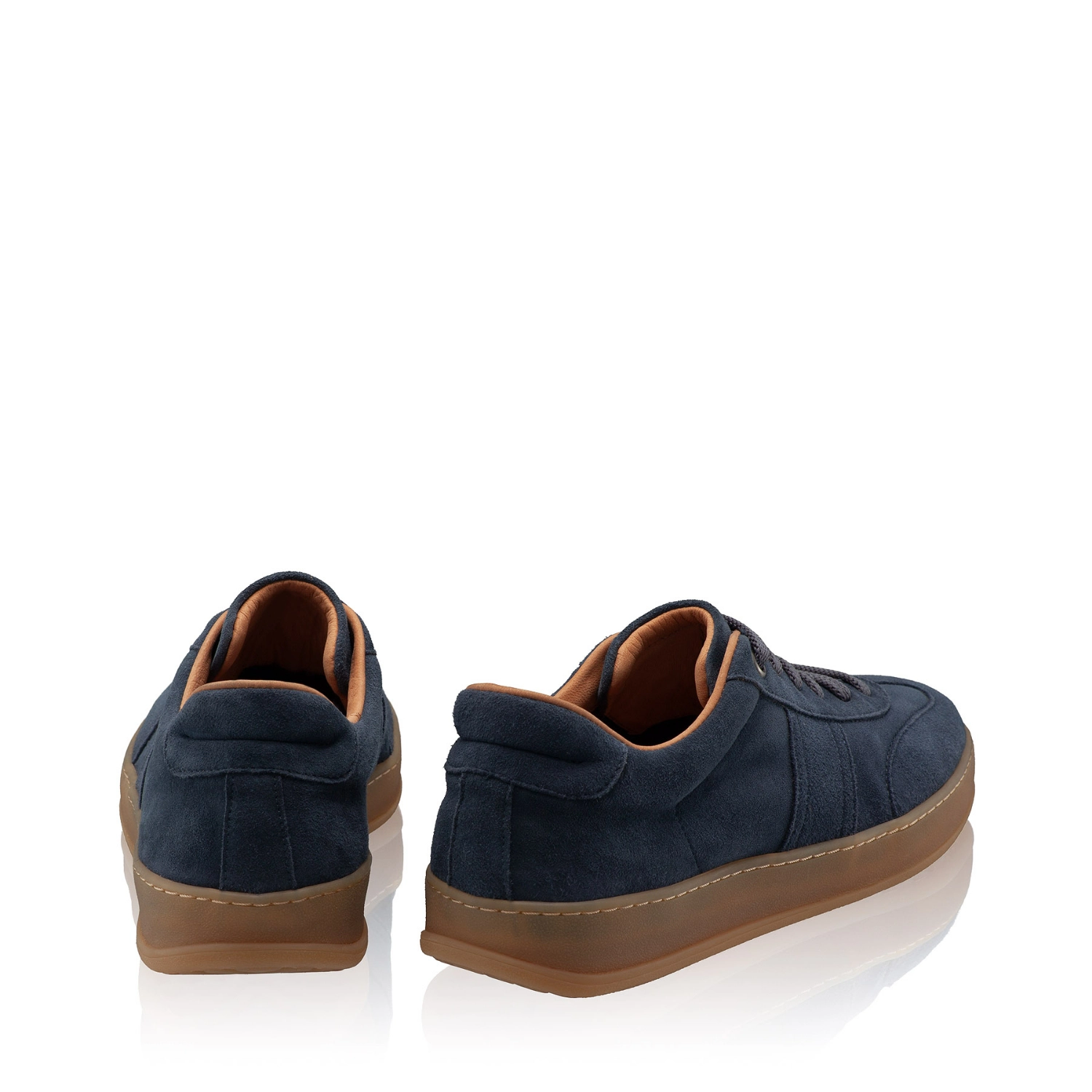 Picture of Women leather sport shoes 8066 Camoscio Blue