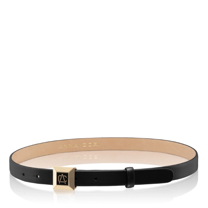 Show details for Women Leather belt 64 VITELLO BLACK Picture of Women Leather belt 64 VITELLO BLACK