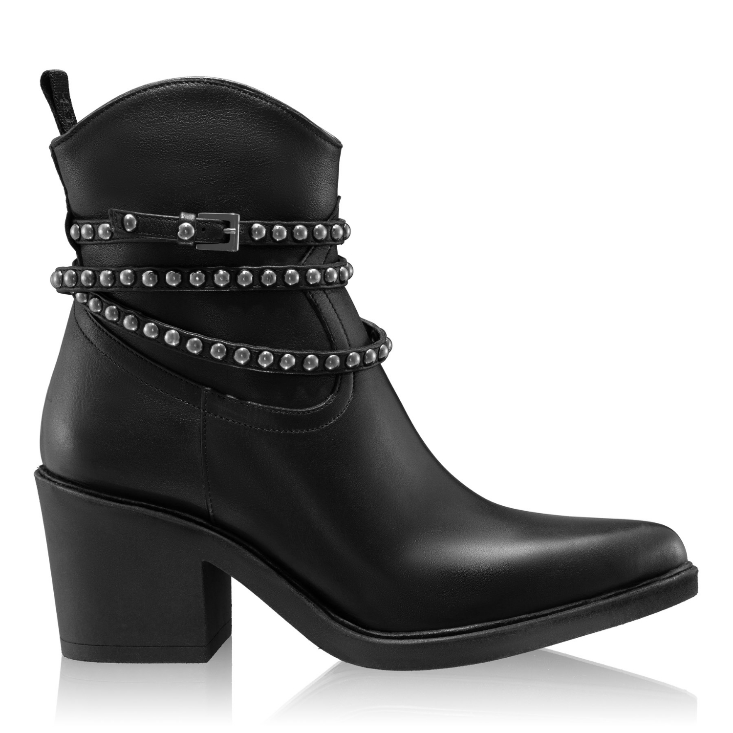 Picture of Women Leather Boots 8217 Vitello Black