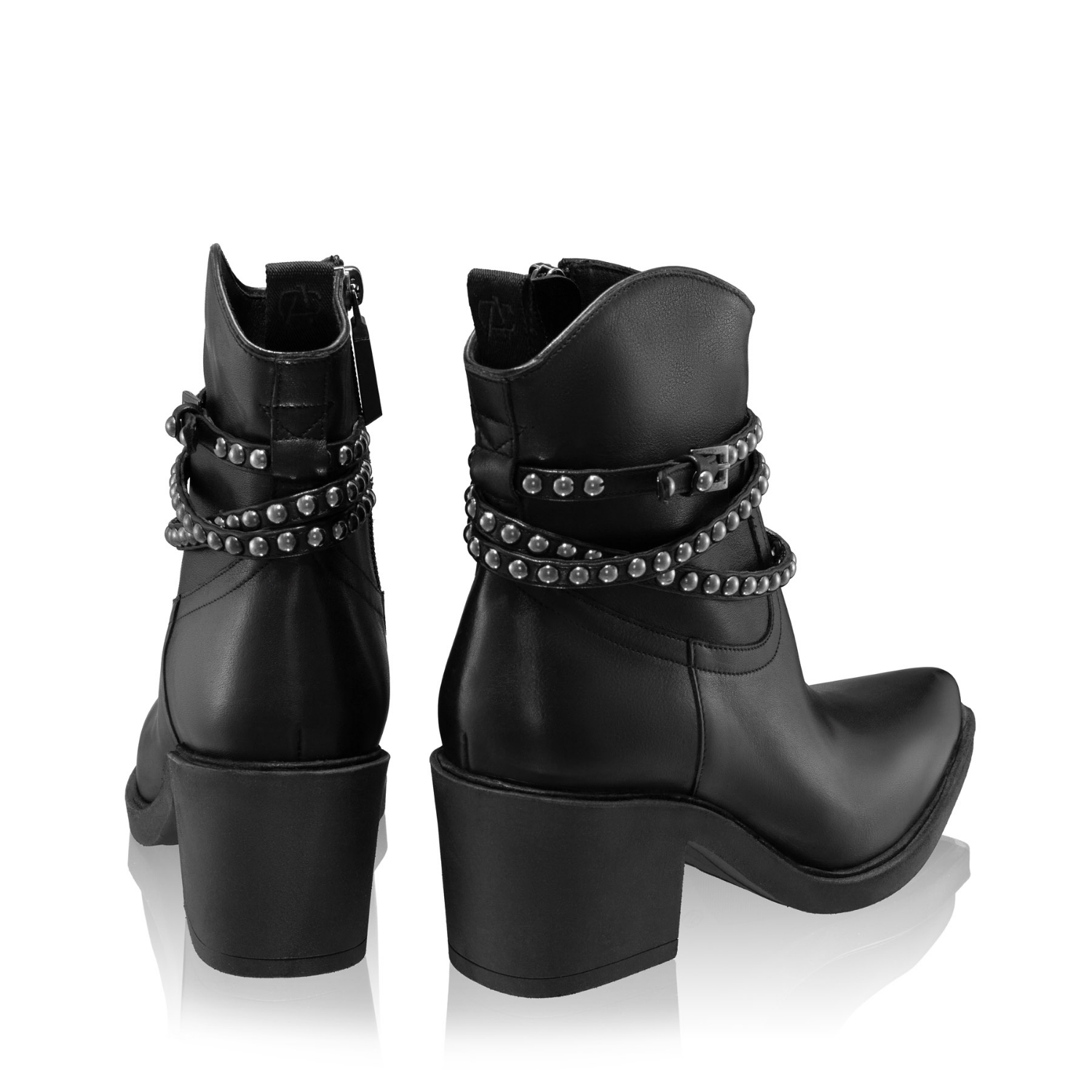 Picture of Women Leather Boots 8217 Vitello Black