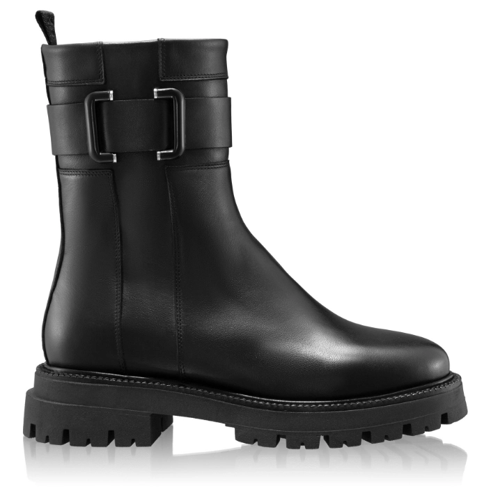 Picture of Women's Genuine Leather Ankle-Boots 8163 Vitello Black