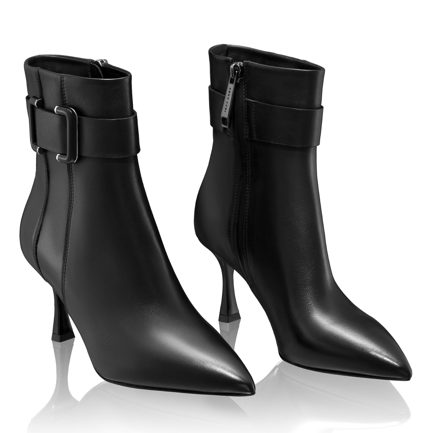 Picture of Leather Ankle Boots 8186 Vitello Black