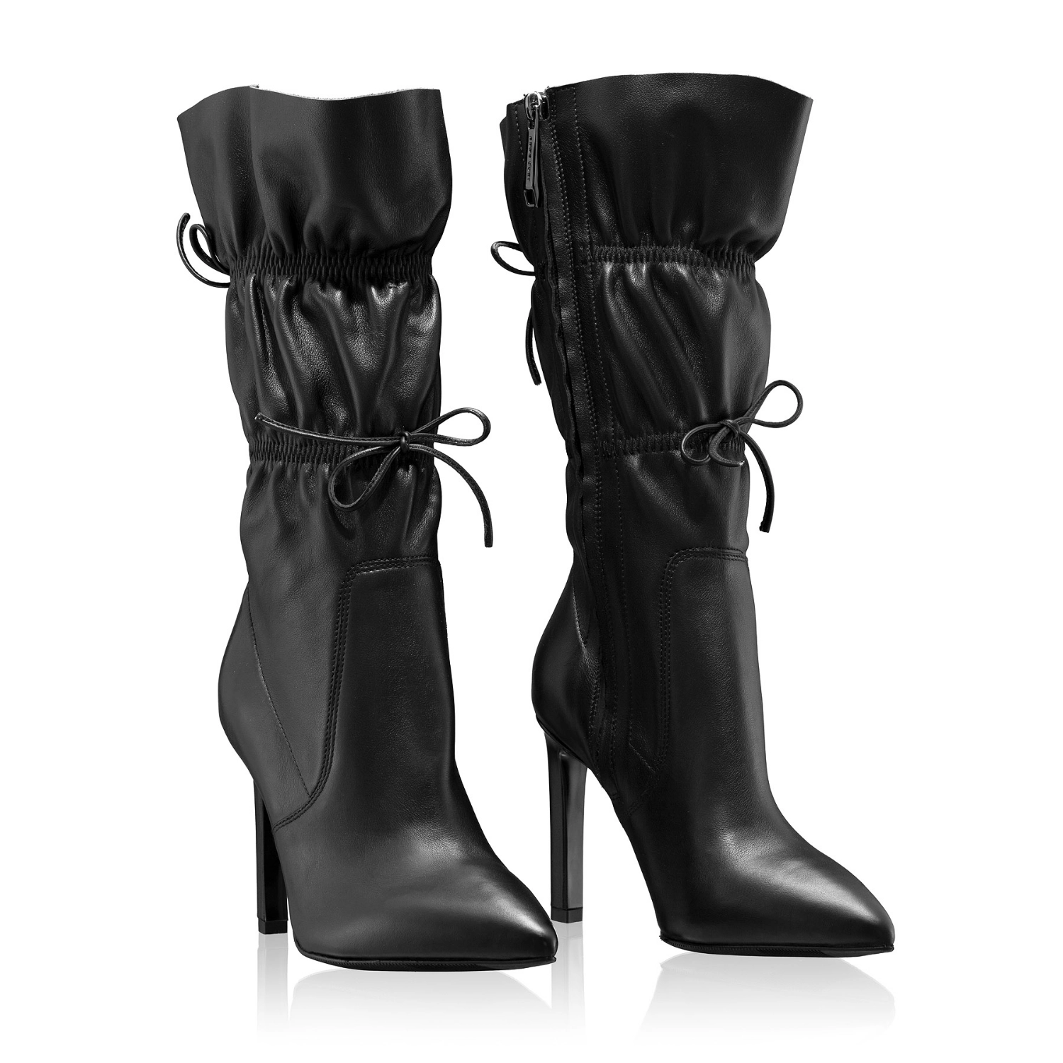 Picture of Women High Heel Leather Boots 8245 Vitello Black