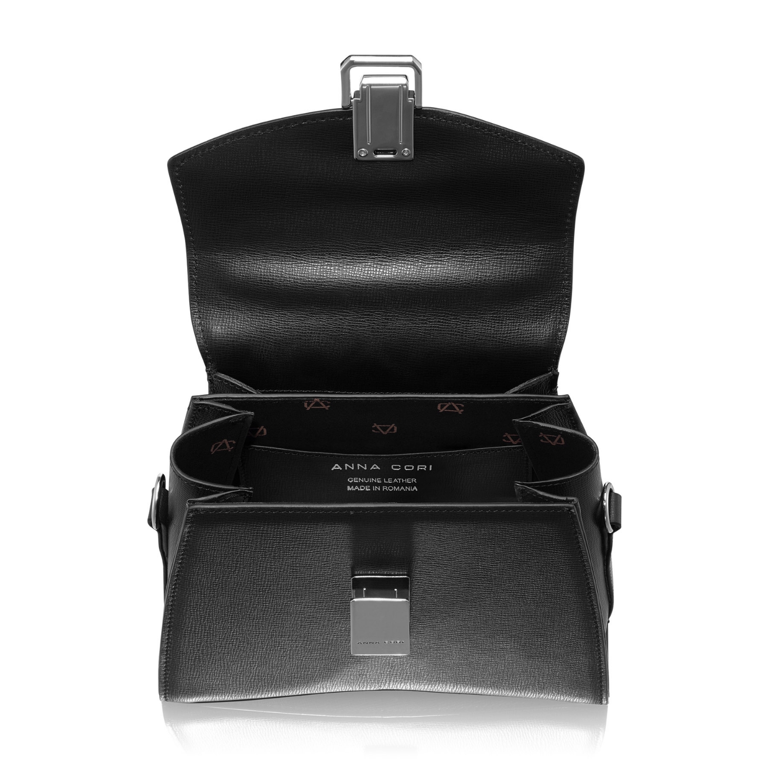 Imagine Geanta dama de Mana CERISE 01 VIT STAMP NEGRU