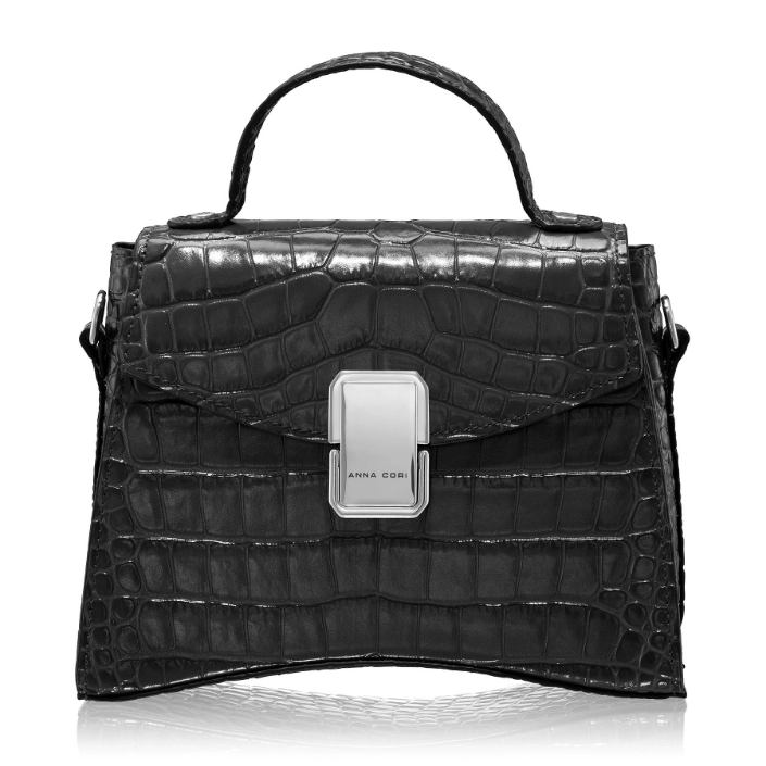 Show details for Women Leather Handbag CERISE 01 CROCO GRI Picture of Women Leather Handbag CERISE 01 CROCO GRI