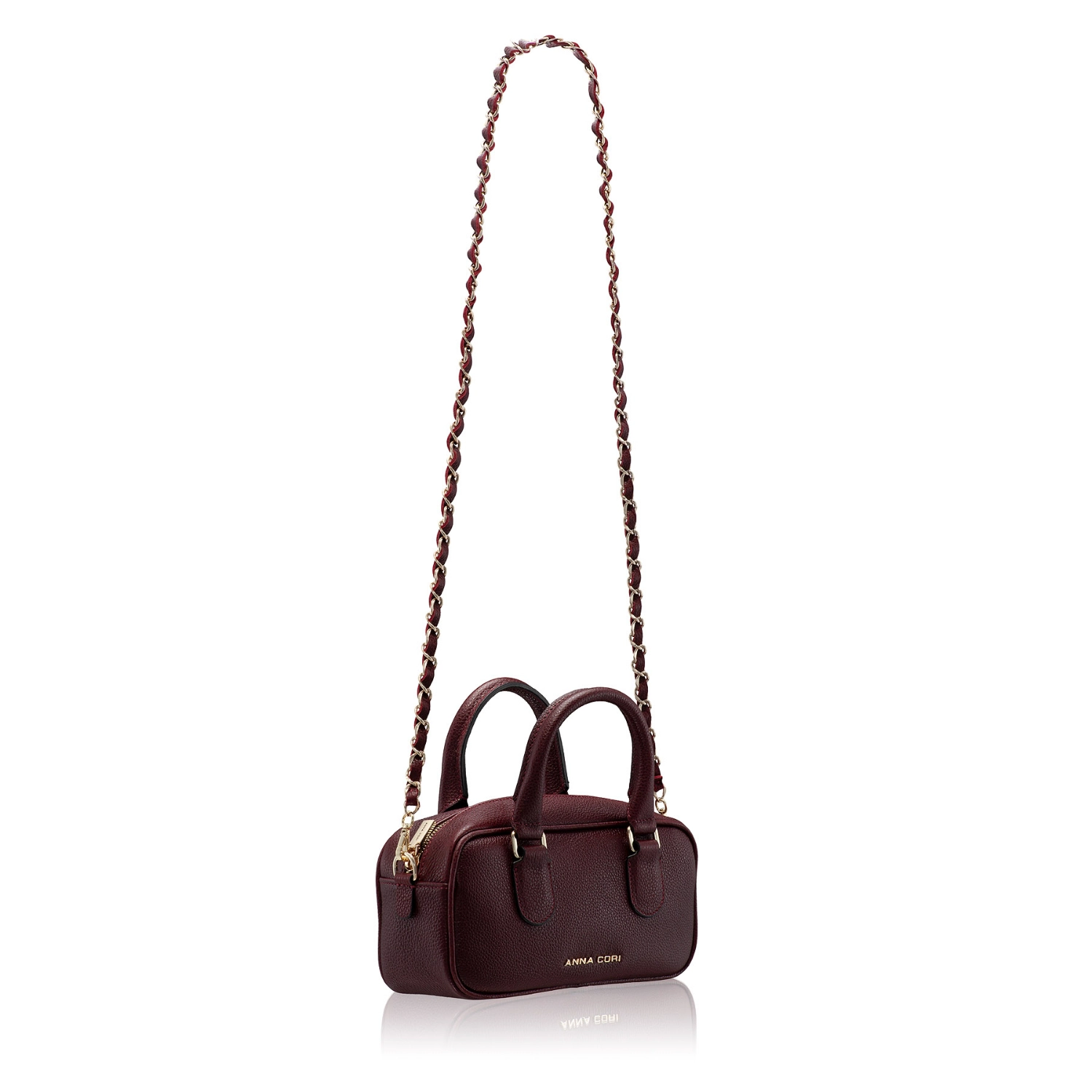 Picture of Women Leather Handbag TINY 01 BOTTALATO BORDO