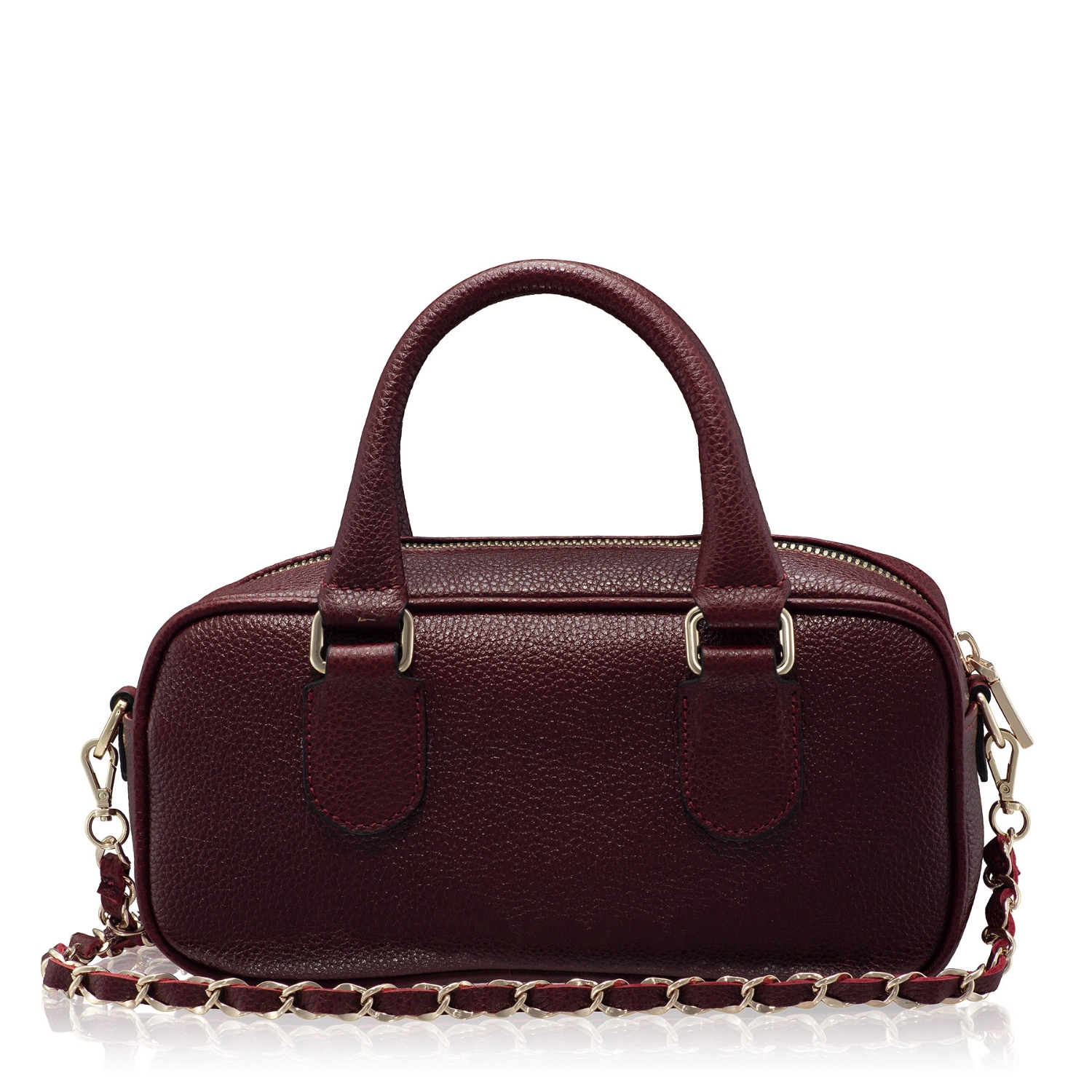 Picture of Women Leather Handbag TINY 01 BOTTALATO BORDO