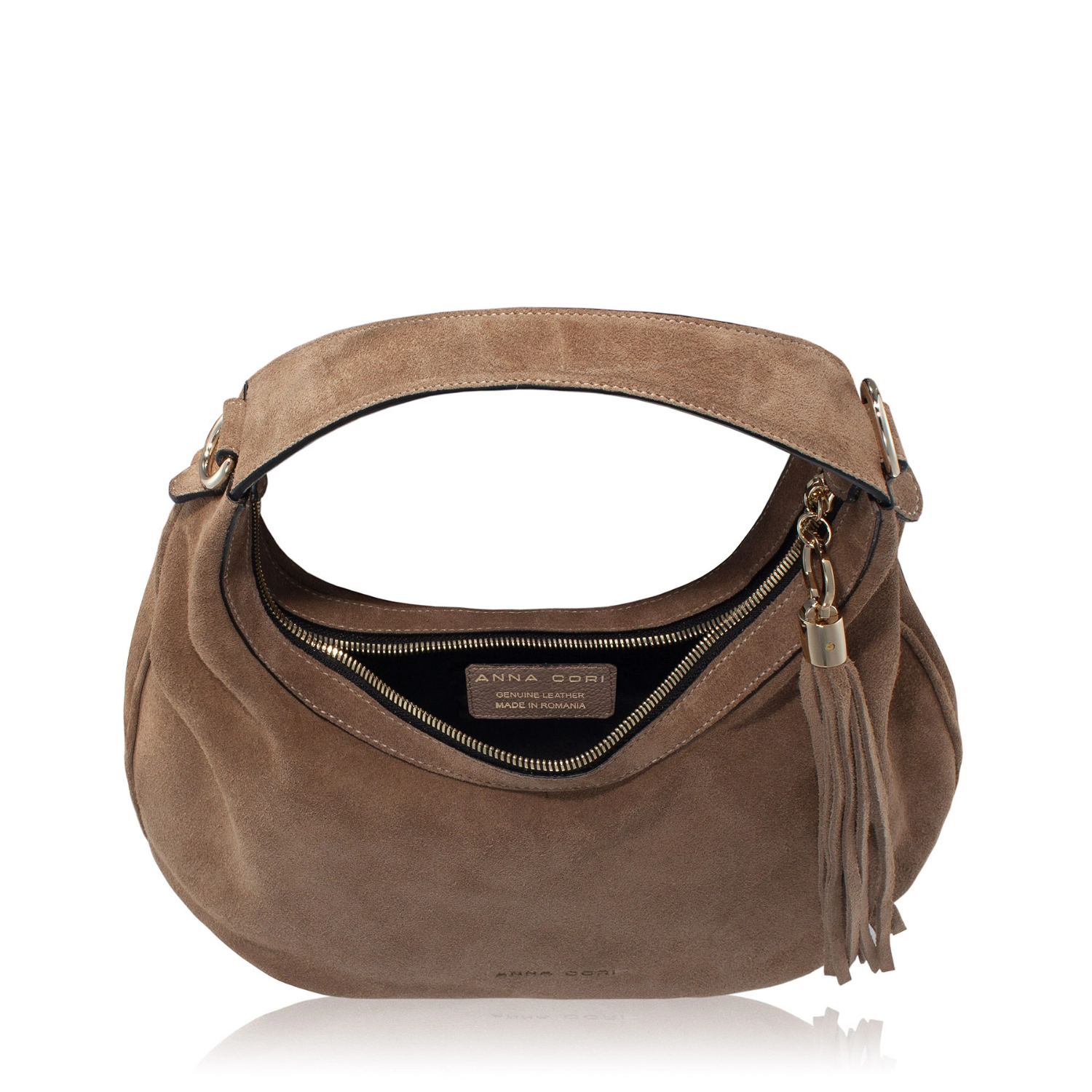 Picture of Women Leather Hand Bag NORY 01 CROSTA TAUPE