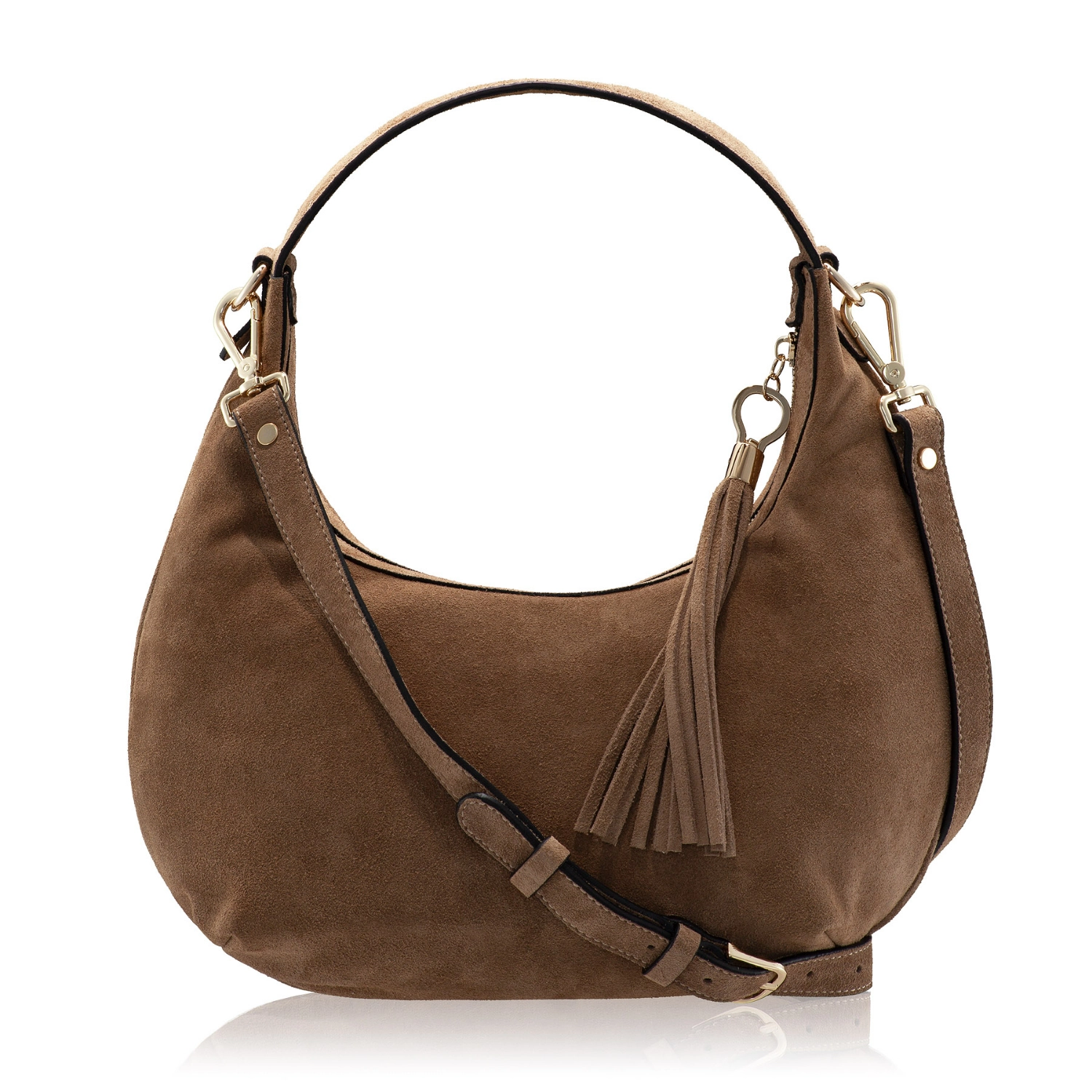 Picture of Women Leather Hand Bag NORY 01 CROSTA TAUPE