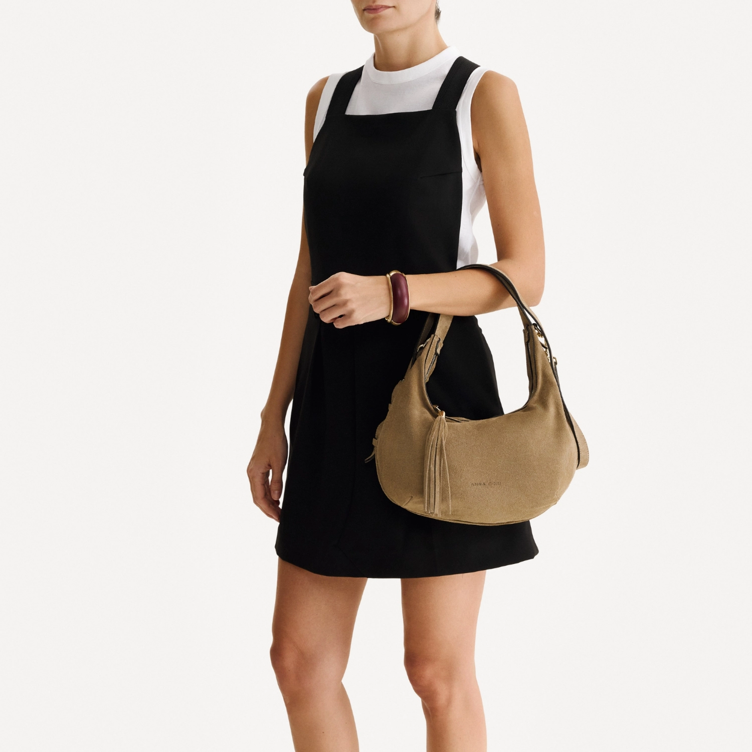 Picture of Women Leather Hand Bag NORY 01 CROSTA TAUPE