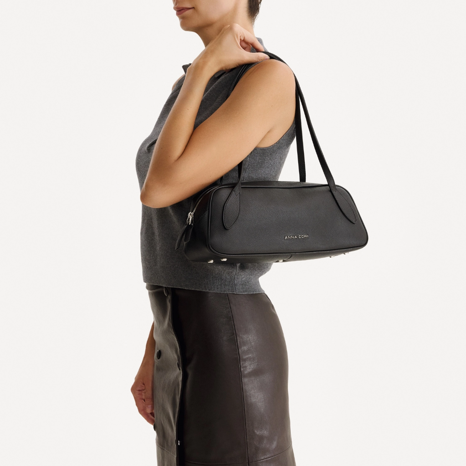 Imagine Geanta dama de umar MUNA 02 BOTTALATO NEGRU