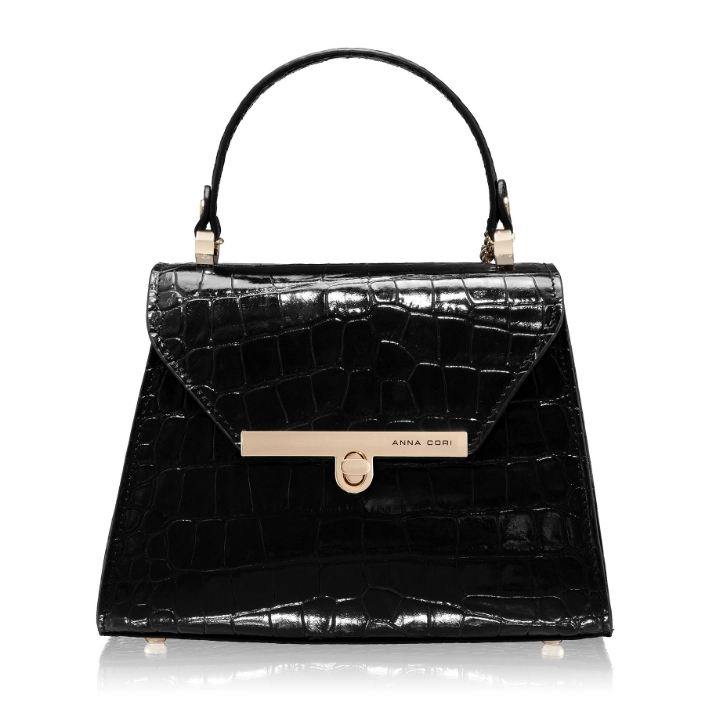 Imagine Geanta Dama de Mana MARY 01 CROCO NEGRU