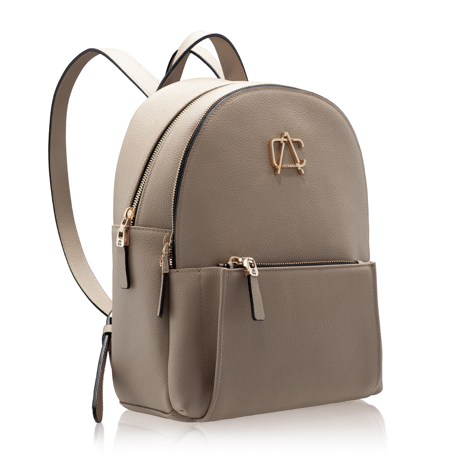 Picture of Women Leather Backpack ZINA BOTTALATO TAUPE