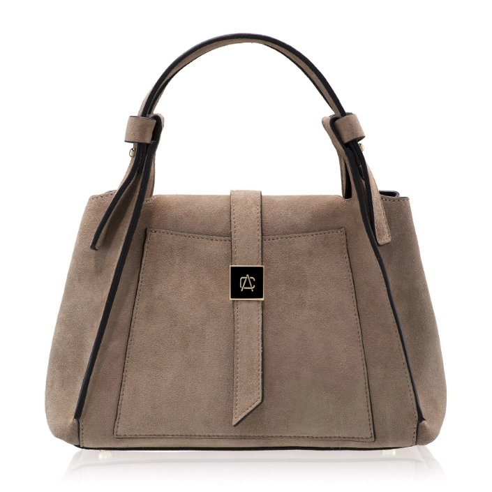 Picture of Women Leather Handbag BLUMA 01 CROSTA TAUPE