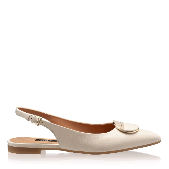 Picture of Women Ballerina Flats 7505 Vitello Panna