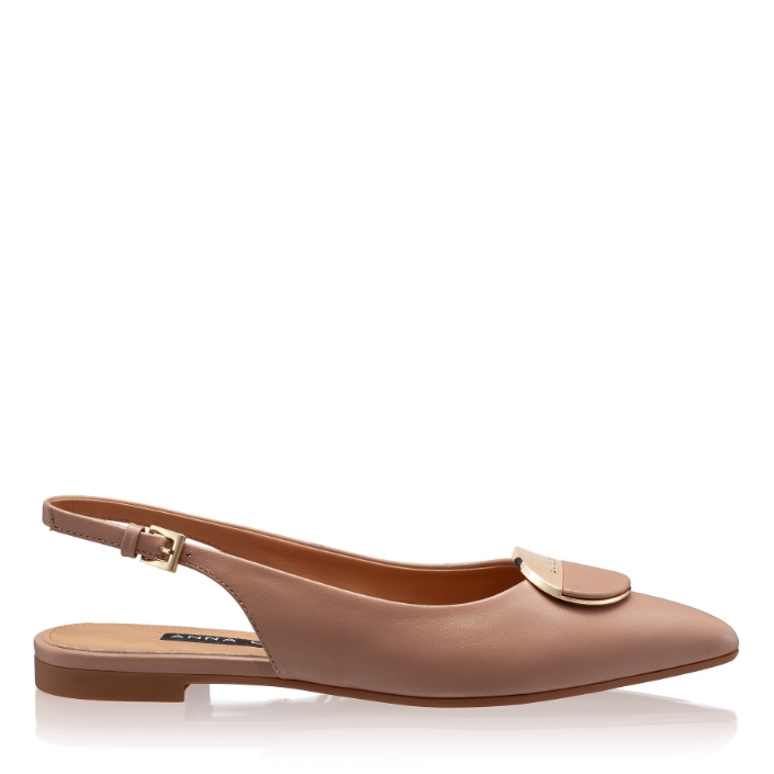 Picture of Women Ballerina Flats 7505 Vitello Poudre