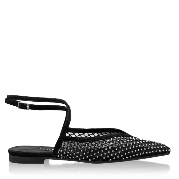Imagine Balerini Dama 8403 Camoscio+Rete Negru