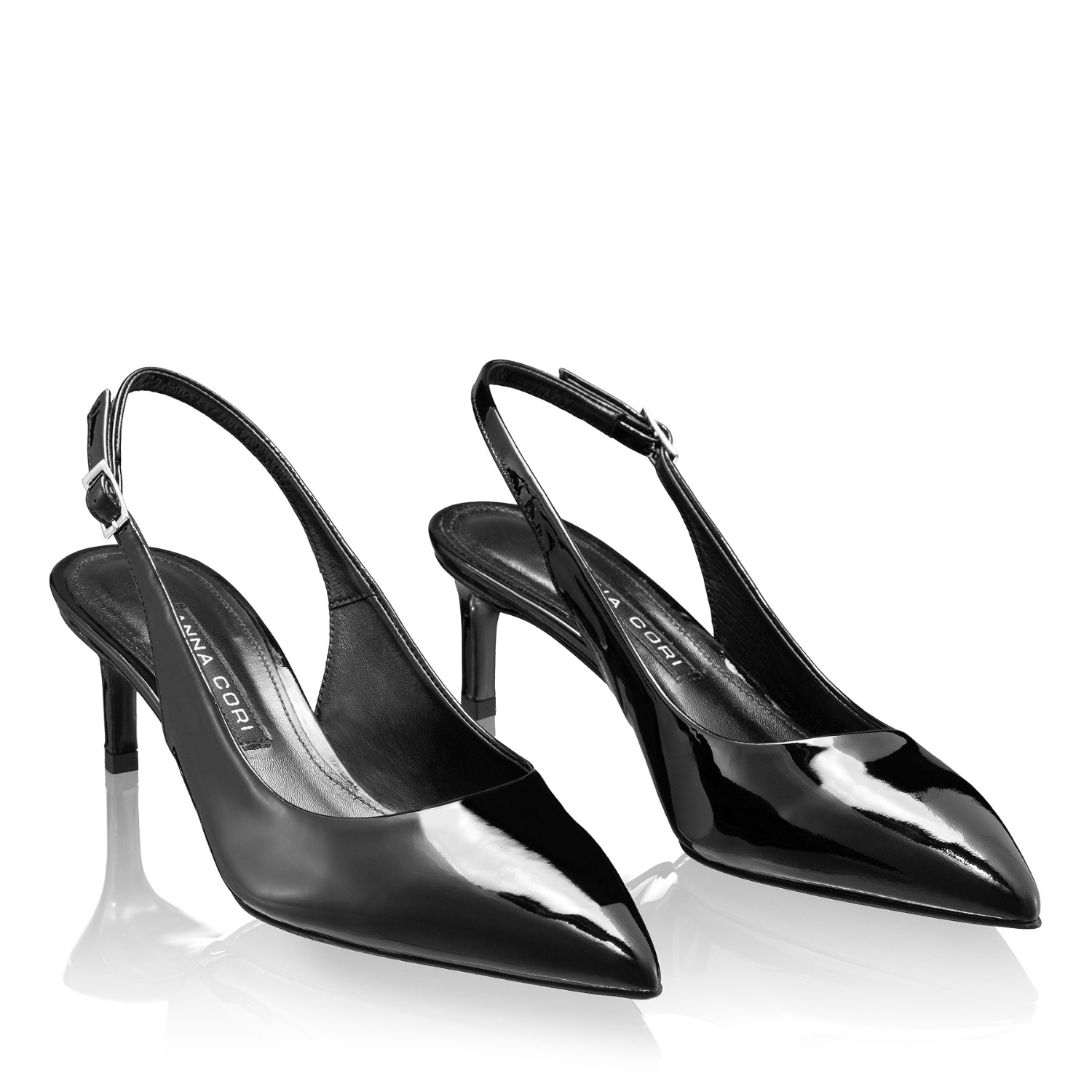 Picture of Mid-heel Slingback Pumps 8427 Lac Black