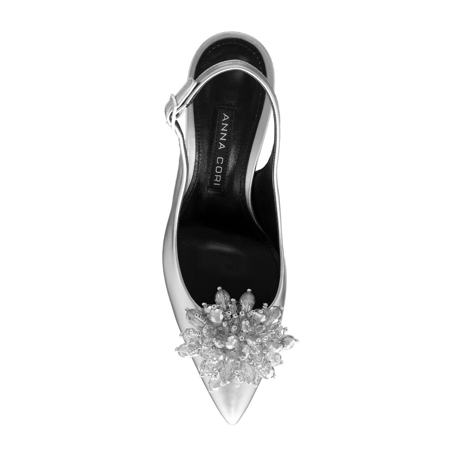 Picture of Mid-heel Slingback Pumps 8435 Laminato Argento