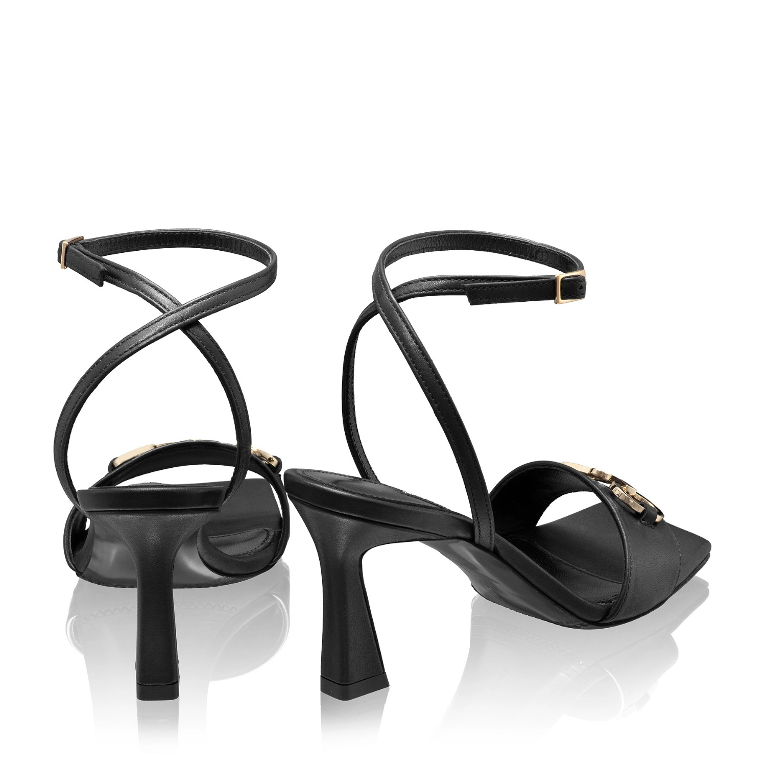 Picture of Women Leather Sandals 8469 Vitello Black